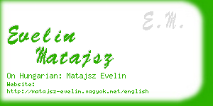 evelin matajsz business card